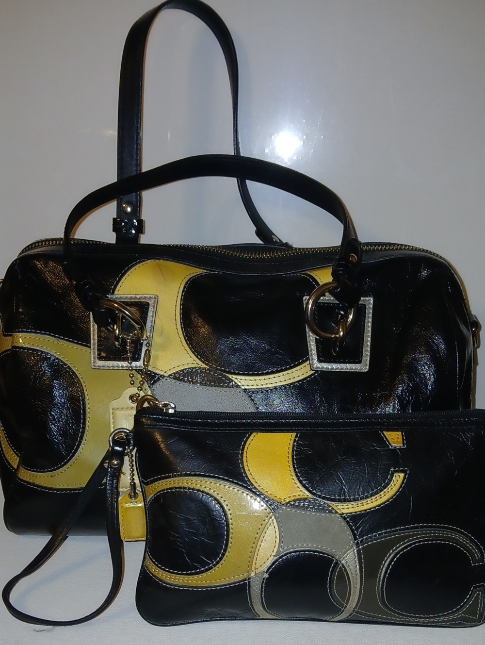 Coach Inlaid C Tote and Wristlet Set